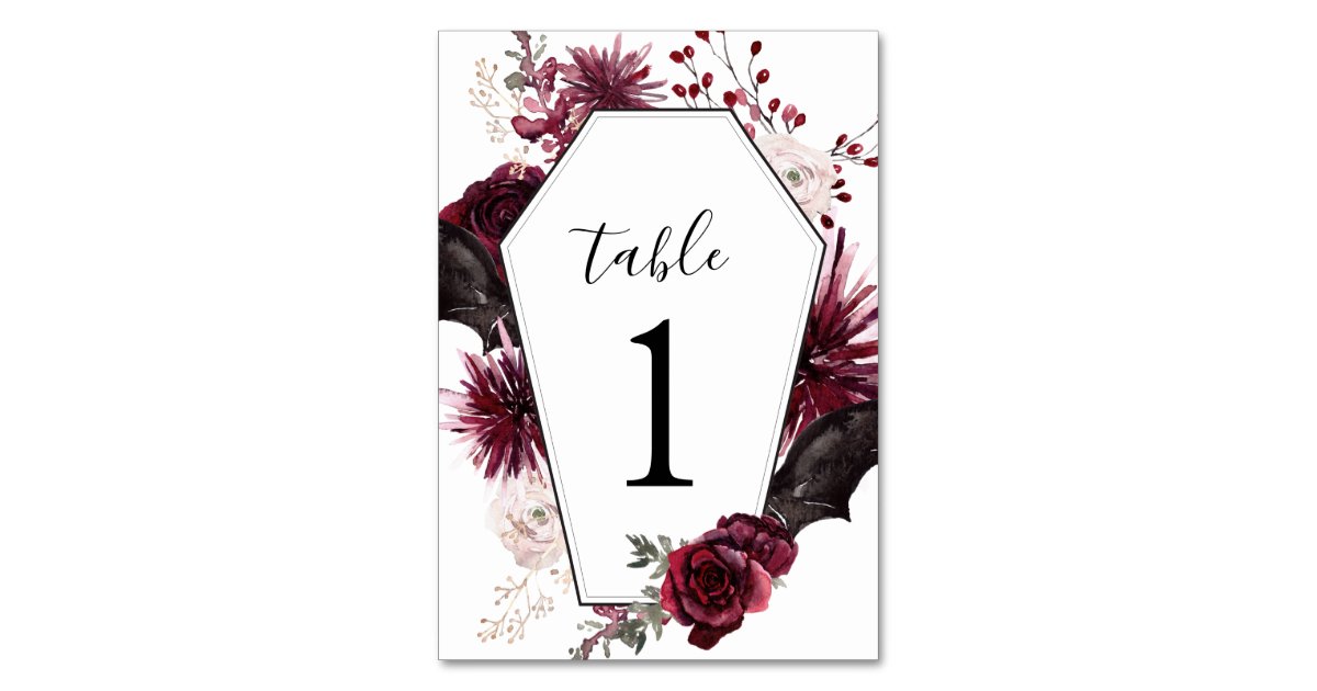 Wedding Reception Table Number Halloween Zazzle