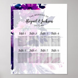 Wedding Reception Table Number Seating Chart Sign