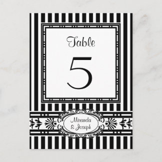 Wedding Reception Table Numbers Place Postcards