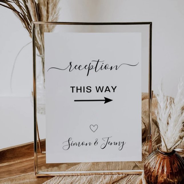 Wedding Reception This Way Sign Template, Invitation (Wedding Reception This Way Sign Template, Invitation)