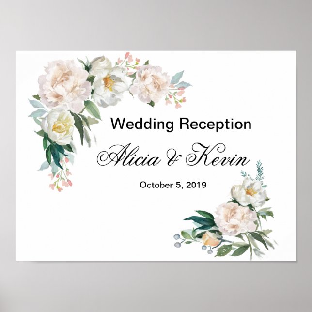 Wedding Reception Welcome Sign (Front)