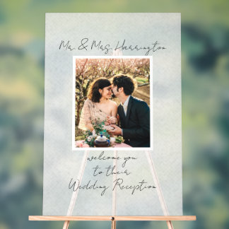 Wedding Reception Welcome Sign Photo