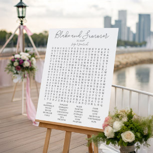 Wedding Reception Word Search Game, Custom Game Foam Board