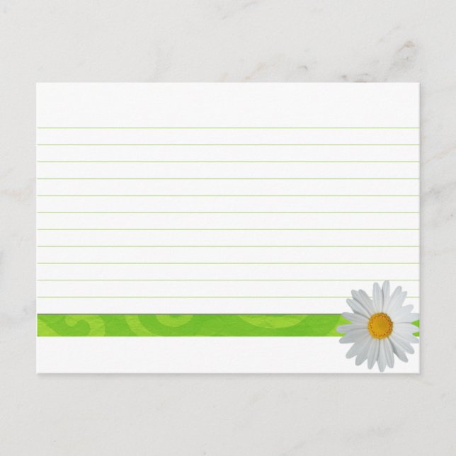 Wedding Recipe Card Bright Daisy (Front)