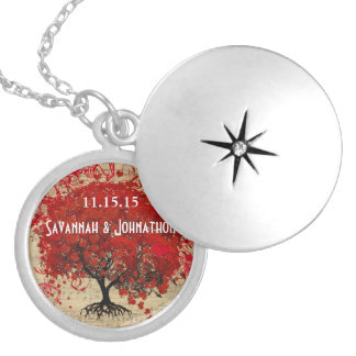 Wedding Red Heart Leaf Anniversary Necklace