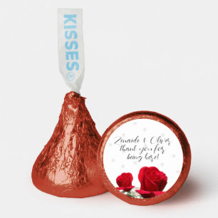 Wedding Red Roses Thank Guests Chocolate Favors