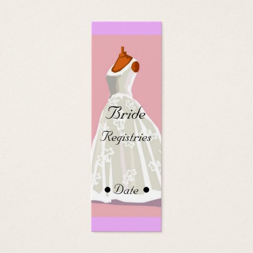 Customizable Wedding Registry Card Business Card Template