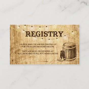Wedding Registry Card For A Country Wedding Invite by LangDesignShop at Zazzle