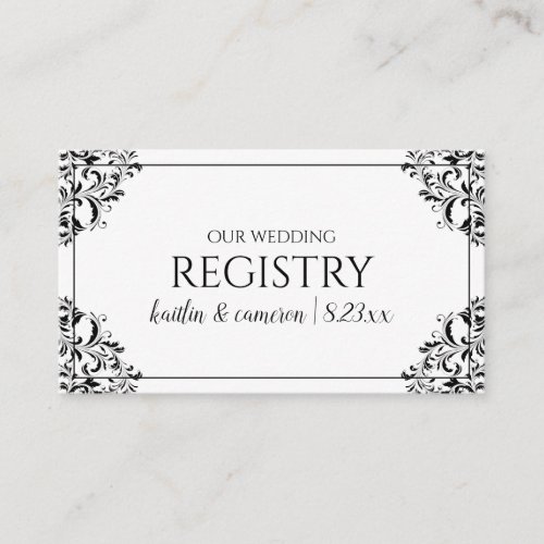 Wedding Registry Cards _ Nadine _ Black