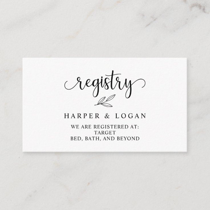 Wedding Registry Invitation Insert Enclosure Card Zazzle