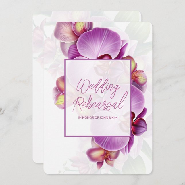 Wedding Rehearsal and Dinner Invitation (Front/Back)