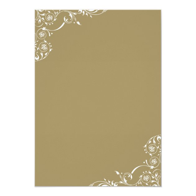 Wedding Rehearsal And Dinner Invitations | Gold