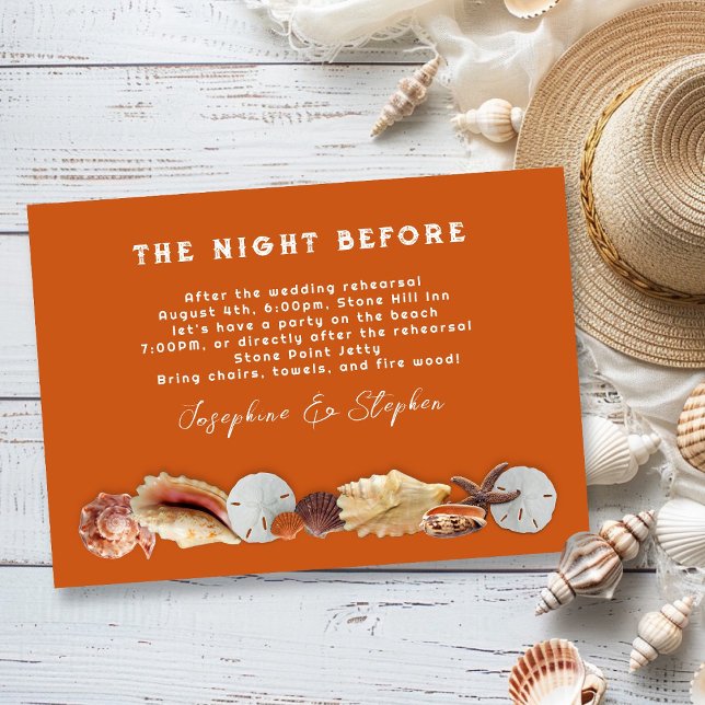 Wedding Rehearsal Beach Party Invitations (Creator Uploaded)