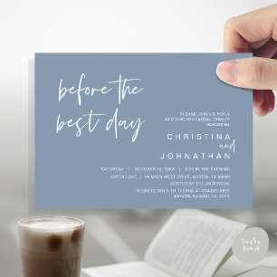 Wedding Rehearsal Dinner, Before the Best Day Invitation