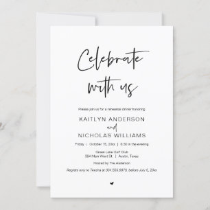 Wedding Rehearsal Dinner, Celebrate with us Invitation