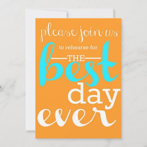 Wedding Rehearsal Dinner Invitation