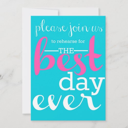 Wedding Rehearsal Dinner Invitation