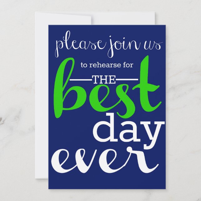 Wedding Rehearsal Dinner Invitation (Front)