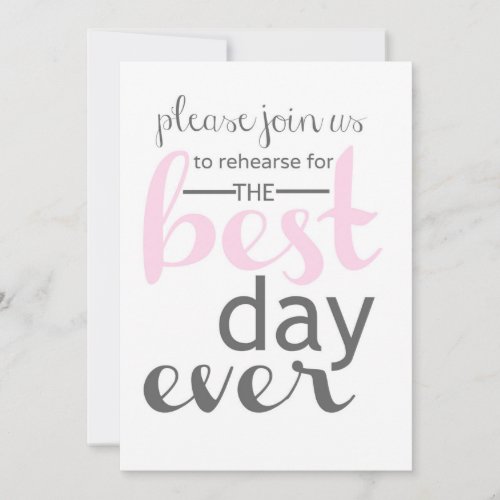 Wedding Rehearsal Dinner Invitation