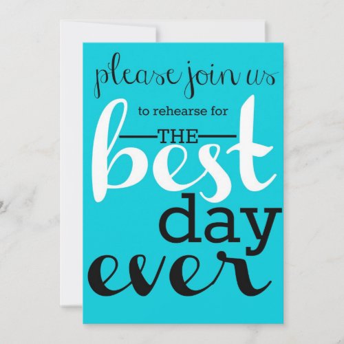 Wedding Rehearsal Dinner Invitation