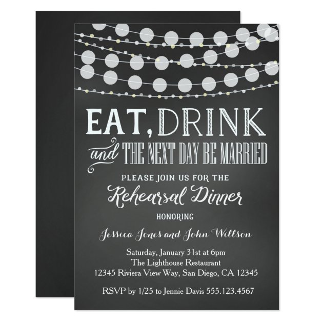 Wedding Rehearsal Dinner Invitation