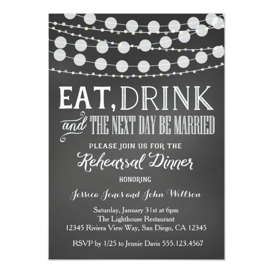 Wedding Rehearsal Dinner Invitation