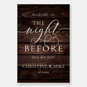 Wedding Rehearsal Dinner Welcome, Modern Classy Foam Board
