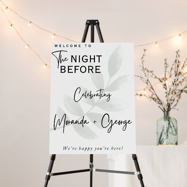 Wedding Rehearsal Dinner Welcome Sign (In Situ (Stand))