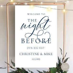 Wedding Rehearsal Dinner Welcome, The Night Before Foam Board