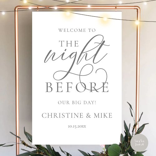 Wedding Rehearsal Dinner Welcome, The Night Before