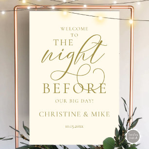 Wedding Rehearsal Dinner Welcome, The Night Before Foam Board