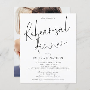 Wedding Rehearsal Dinner with Picture Invitation