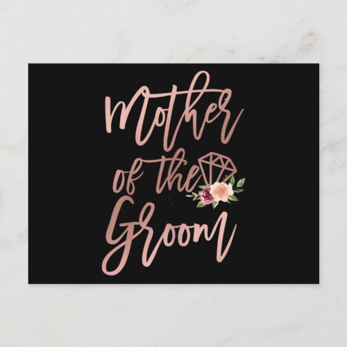 Wedding Rehearsal Mother of the Groom Announcement Postcard