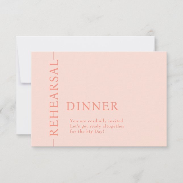 Wedding REHEARSAL  Note Card (Front)