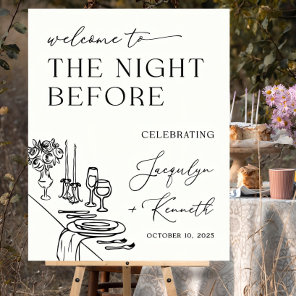 Wedding Rehearsal Welcome Sign Hand Drawn The NigH
