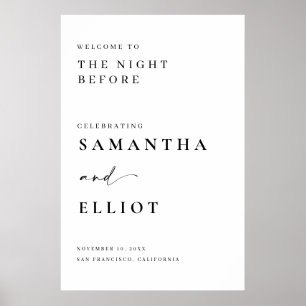 Wedding Rehearsal Welcome Sign Minimal Poster