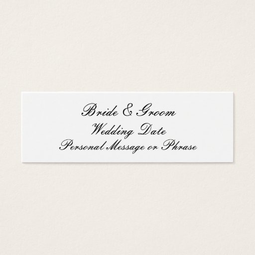 Customizable Wedding Reminder Insert for Invitations Business Card