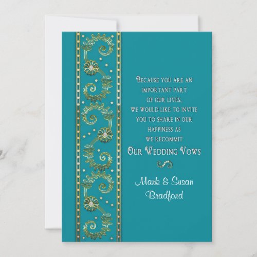 Wedding Renewal Inviation - Elegant Personalized Invites