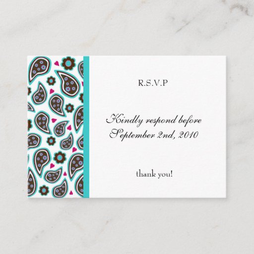 Customizable Wedding Reply Cards | C1 Business Card Template