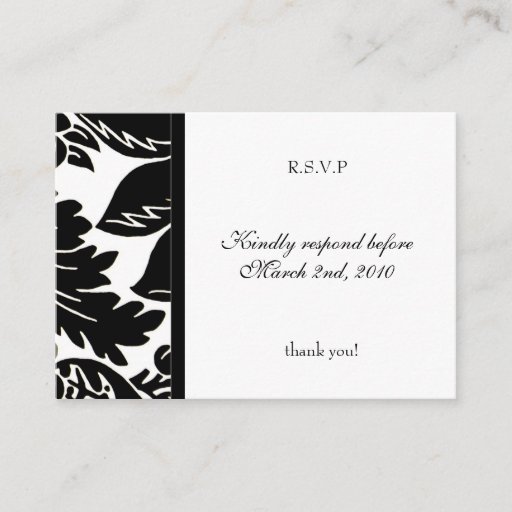 Customizable Wedding Reply Cards | D1 Business Cards