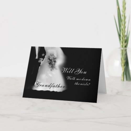 Wedding Request for Grandfather to Give You Away Invitation