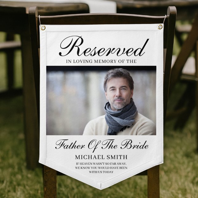 Wedding Reserved Memorial Chair Father Of Bride Pennant (Wedding Reserved Memorial Chair Father Of Bride Pennant
)