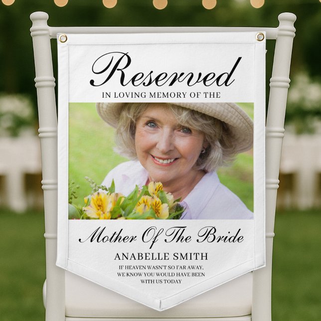 Wedding Reserved Memorial Chair Mother Of Bride Pennant (Wedding Reserved Memorial Chair Mother Of Bride Pennant
)