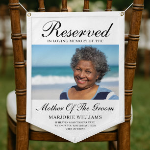 Wedding Reserved Memorial Chair Mother Of Groom Pennant