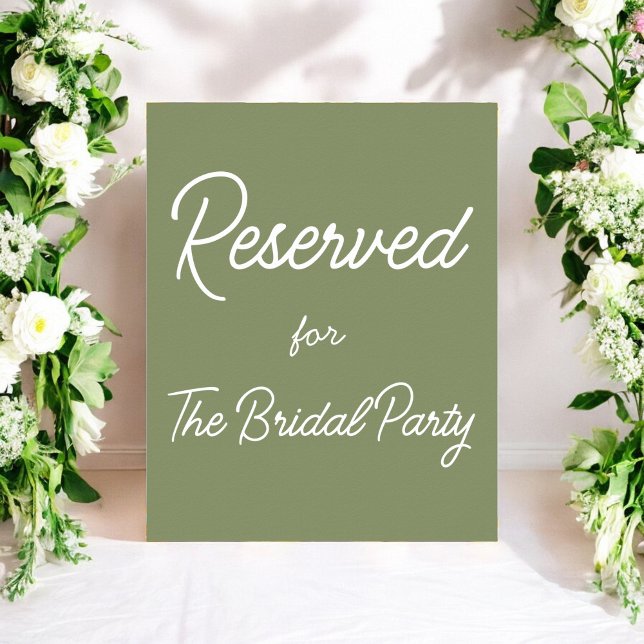 Wedding Reserved Sage Green Sign (Creator Uploaded)