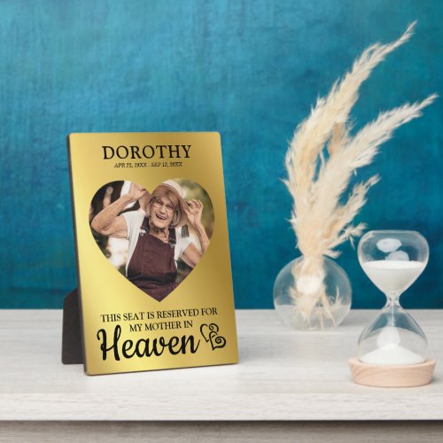 Wedding Reserved Seat In Heaven Memorial Photo Plaque