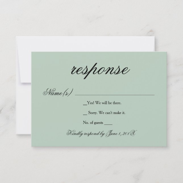 Wedding Response Card (Front)