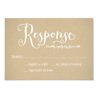 Wedding Response Card | Kraft Brown