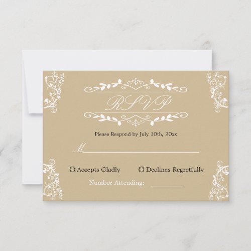 Wedding Response with ornate graphics