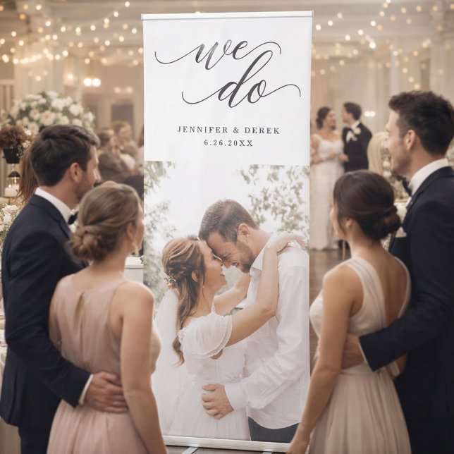 Wedding Retractable Banner We Do Template (Creator Uploaded)